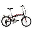 Bicicleta Plegable Olmo Pleggo P20 Rodado 20 Negra y Roja