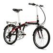 Bicicleta Plegable Olmo Pleggo P20 Rodado 20 Negra y Roja