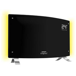 Vitroconvector Curvo Digital Peabody PE-VQDL20N Negro con Luz