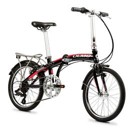 Bicicleta Plegable Olmo Pleggo P20 Rodado 20 Negra y Roja