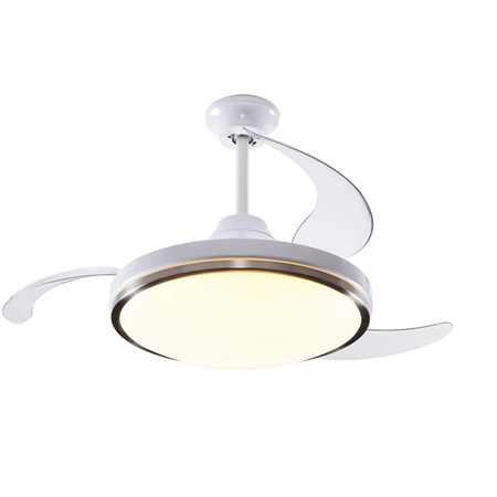 Ventilador de Techo Retráctil Peabody PE-VTRDC425B 42" Blanco Luz Led 