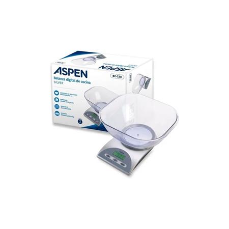 Balanza de Cocina Aspen BC-220 - SILVER Bowl 3 Kg