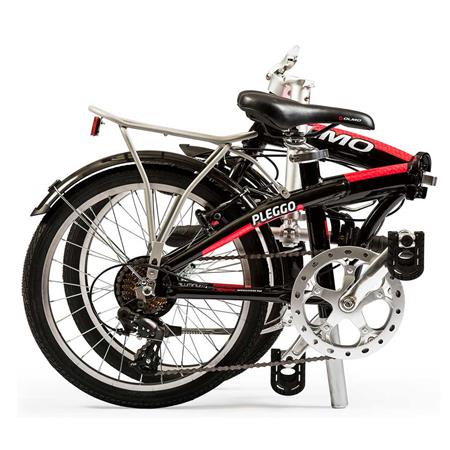 Bicicleta Plegable Olmo Pleggo P20 Rodado 20 Negra y Roja